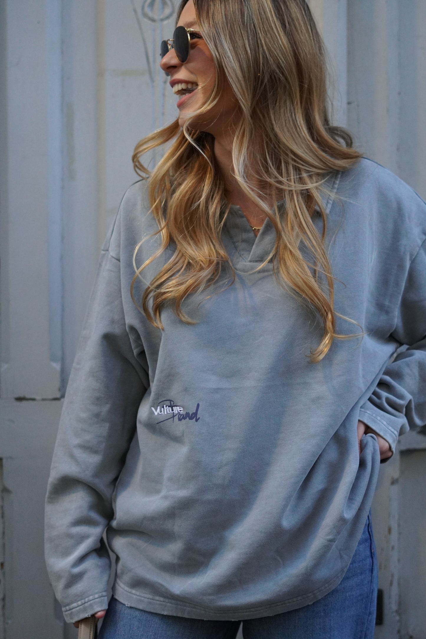 BLUE LONG SLEEVE POLO