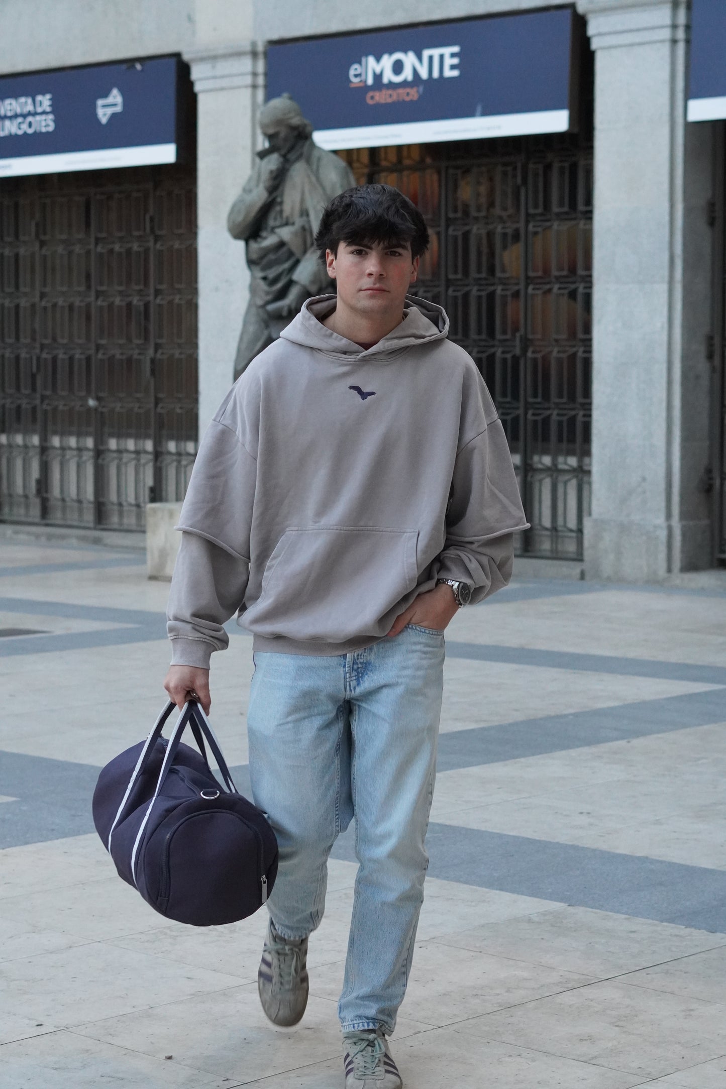 GREY UNIQUE HOODIE