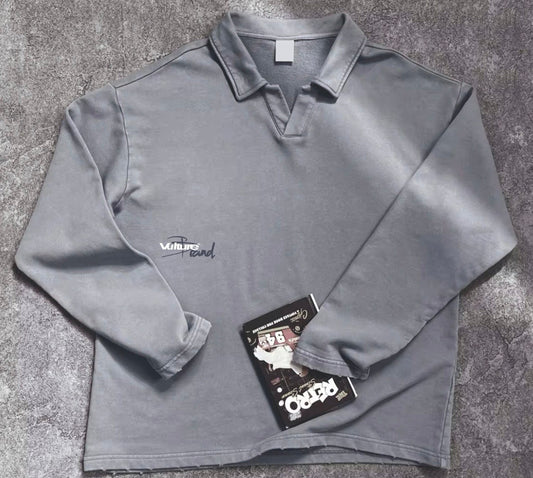 BLUE LONG SLEEVE POLO